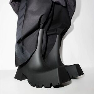 NWB Balenciaga Women's Khaki Trooper Boots Size 36 Runway $915 Rubber Ankle Boot